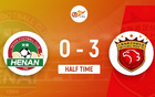 半場(chǎng)海港3-0河南，李新翔破門(mén)，蒯紀(jì)聞助攻，萊昂傳射。