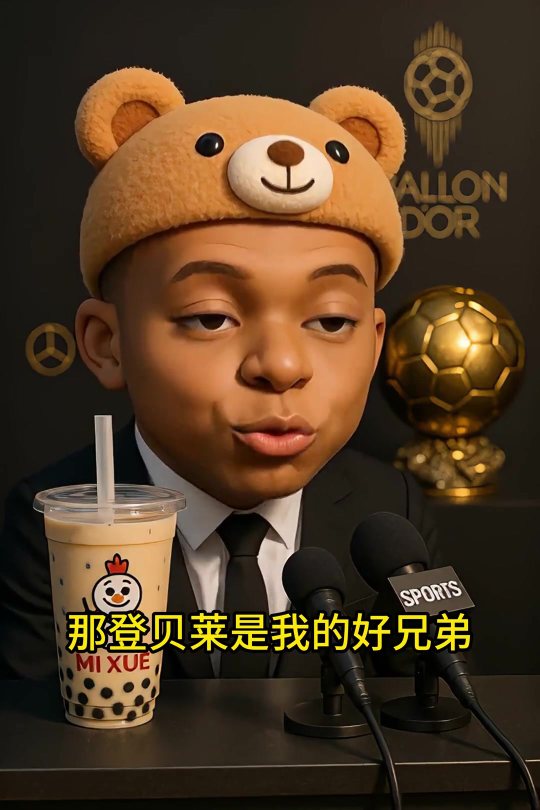 Q版ai姆巴佩金球獎當然希望登貝萊總不能是亞馬爾吧